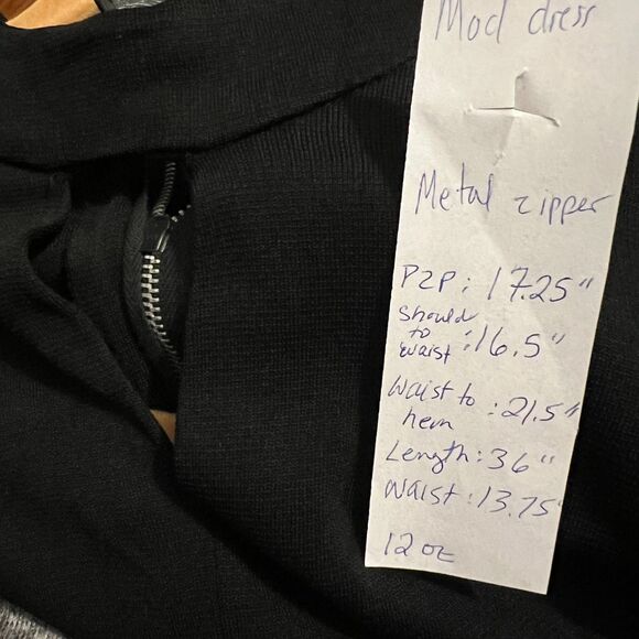 VTG Early 60s Mod Mini Dress Black Keyhole Purple Flower Print Swirl Skirt Belt - Picture 13 of 16